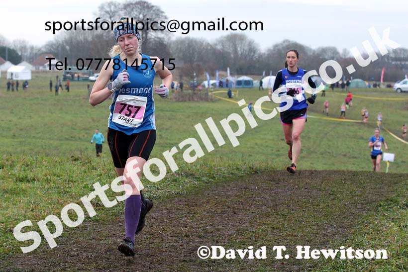 Senior women, 2021 North Eastern Cross Country Championships, Sedgefield. Photo: David T. Hewitson/Sports for All Pics
